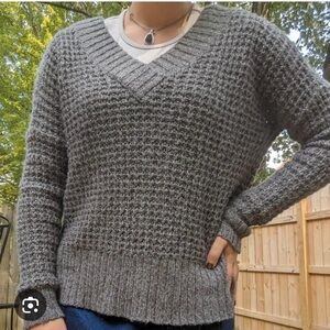 Hollister Light Gray Knit Sweater